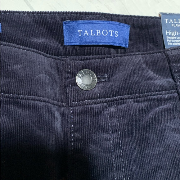 NWT Talbots high waist straight leg full length. Dark navy blue. Size 10P. - Picture 4 of 12